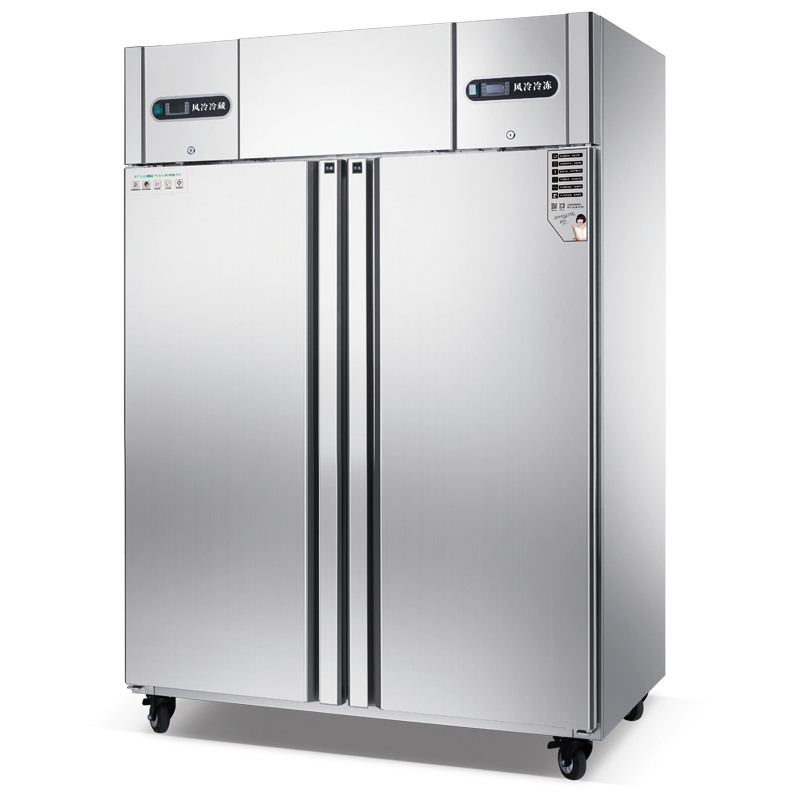 Commercial stainless steel four-door upright refrigerator