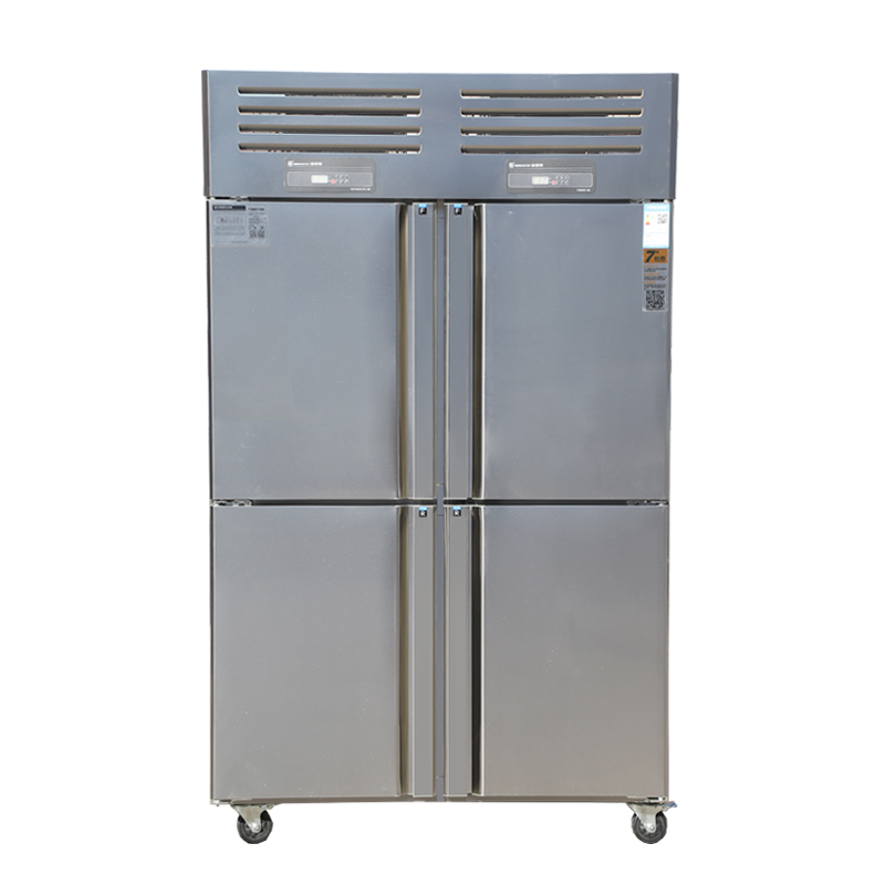 Commercial stainless steel four-door upright refrigerator