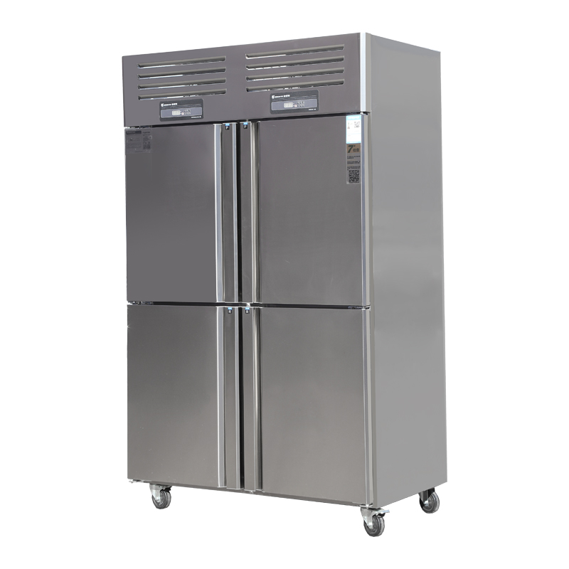 Commercial stainless steel four-door upright refrigerator