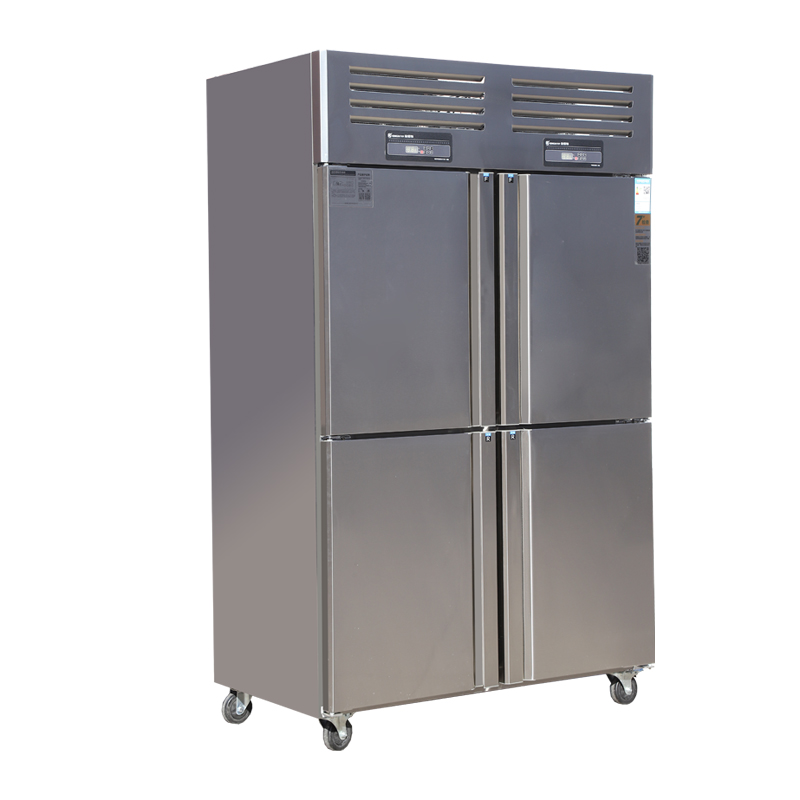 Commercial stainless steel four-door upright refrigerator